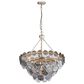 Golden Lighting Cascada 3-Tier 11-Light Pendant with Smoke Plated Glass Shade in Aegean Silver, , large