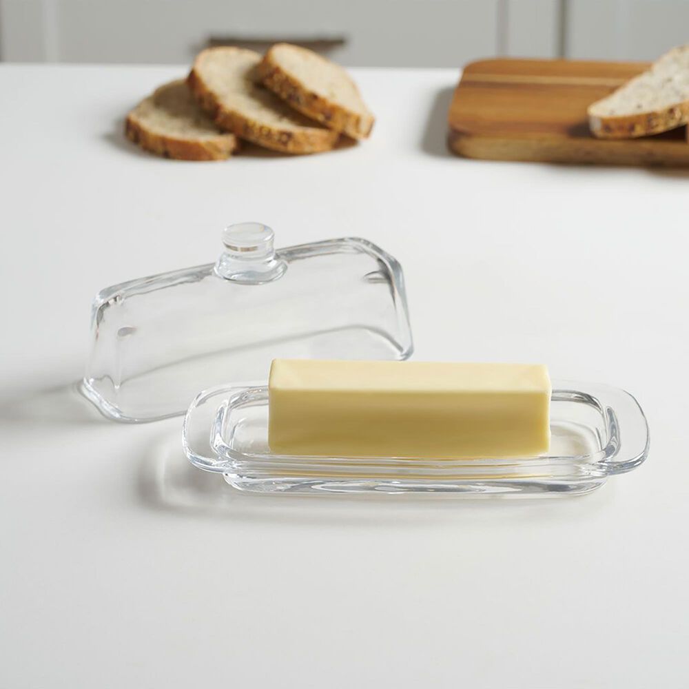 Harold Import Glass Butter Dish with Lid in Clear, , large