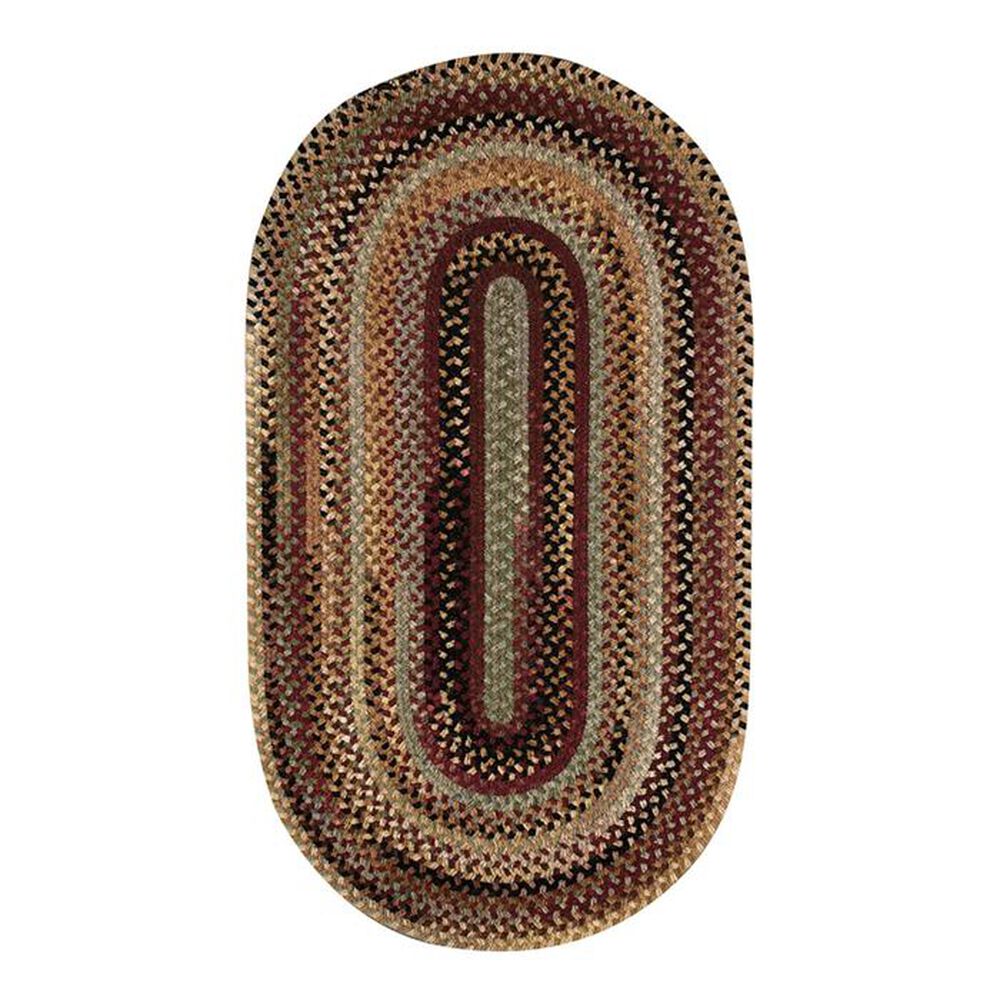 Capel Cambridge 0442-575 2'3" x 4' Oval Wineberry Scatter Rug, , large