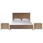 Universal Furniture Griffith Park California King Panel Bed with Two Nightstands in Sienna, , large