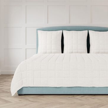 Ann Gish Macau Queen Quilted Coverlet in Natural, , large