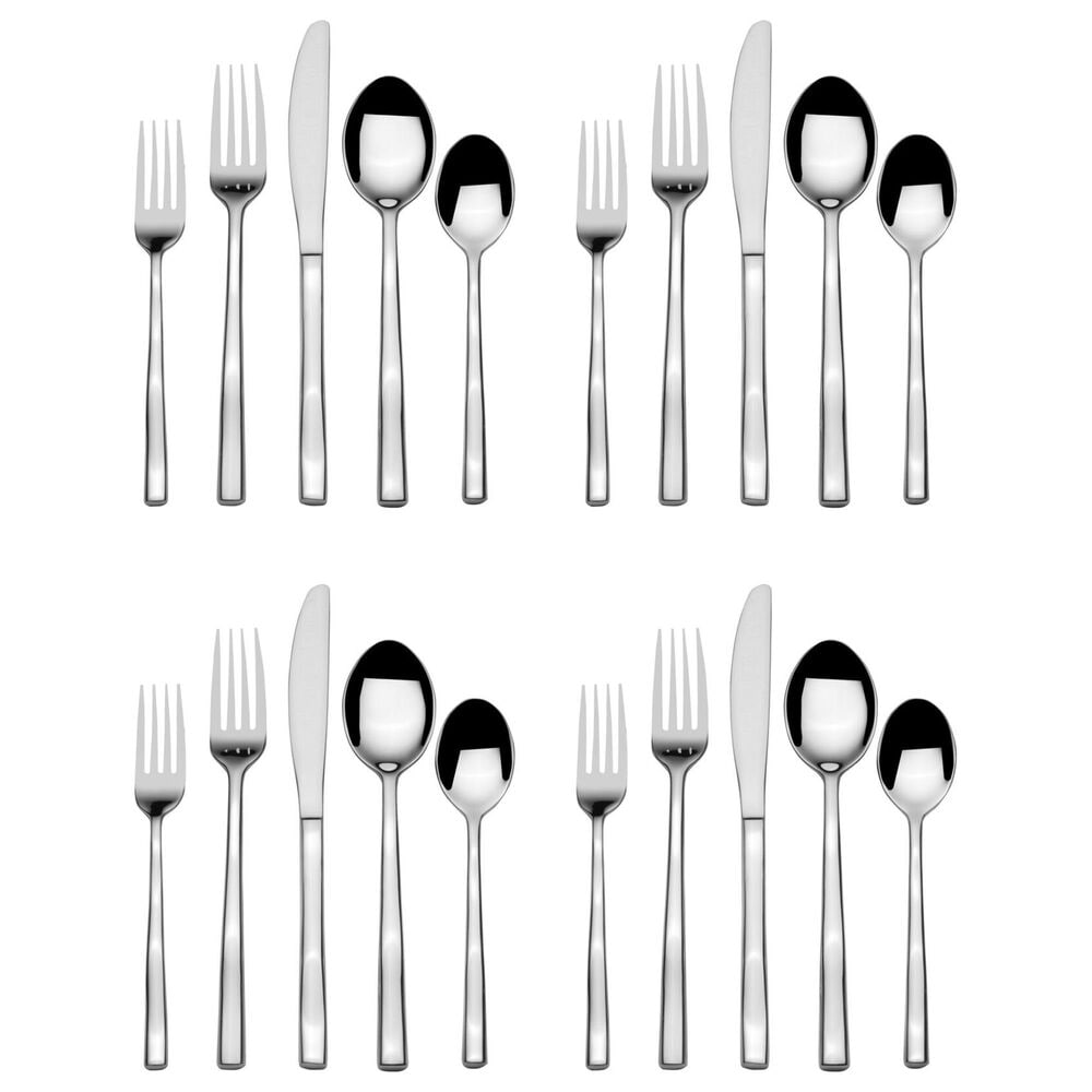 Lifetime Brands April 20-Piece Flatware Set in Stainless Steel, Service for 4, , large