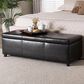 Baxton Studio Bench Storage Ottoman in Dark Brown, , large
