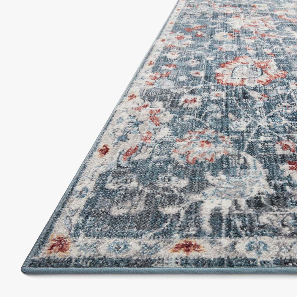 Loloi II Cassandra 2&#39;6&quot; x 4&#39; Blue and Rust Area Rug, , large