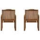Hearth and Haven Della Dining Chair with Cream Cushion in Teak (Set of 2), , large
