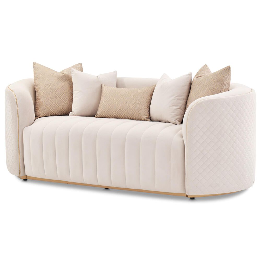 Vista Haus Ariana Stationary Loveseat in Beige Velvet, , large