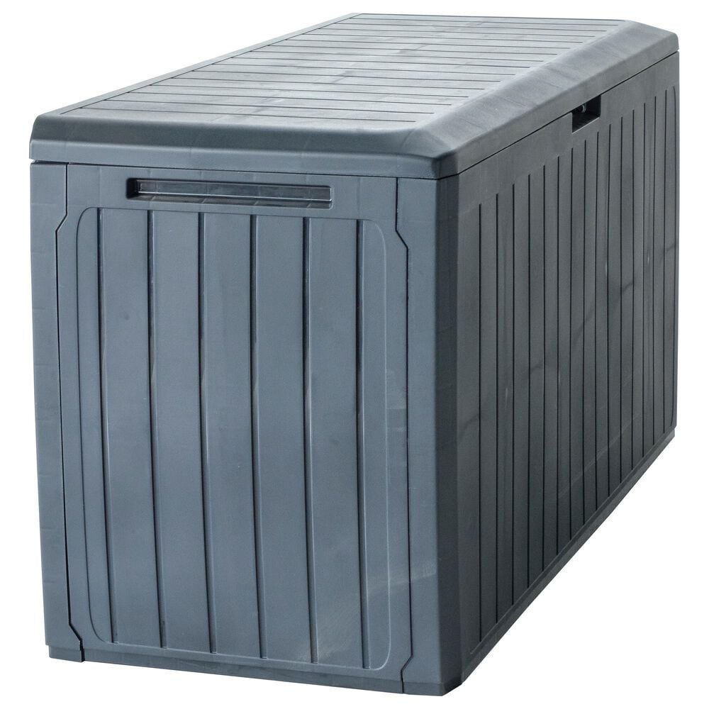 Alfresco Home Urban Board Home and Garden Storage Box with Wheels in Black, , large