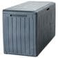 Alfresco Home Urban Board Home and Garden Storage Box with Wheels in Black, , large
