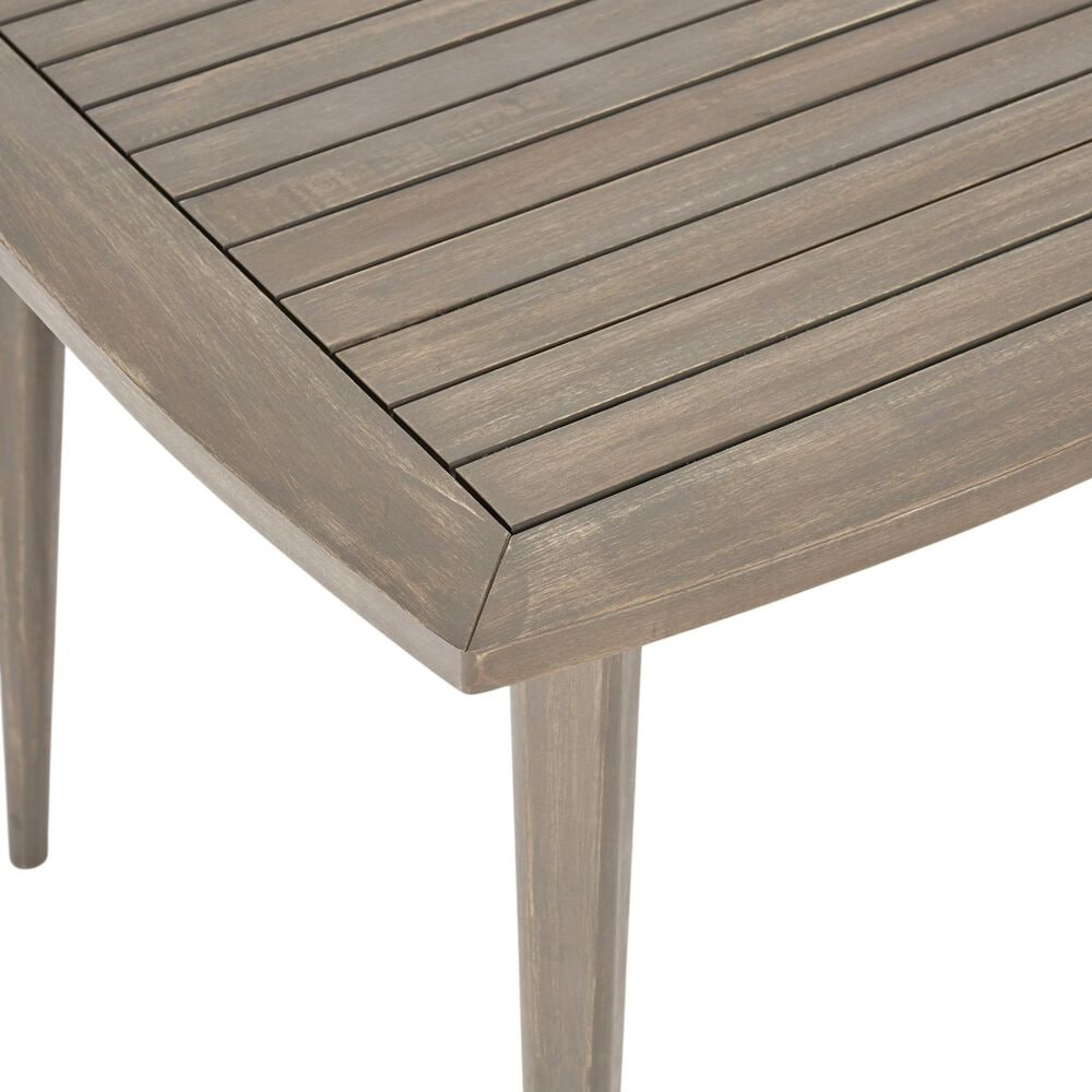 HOMLUX Outdoor Square Acacia Wood Dining Table with Straight Legs in Gray - Table Only, , large