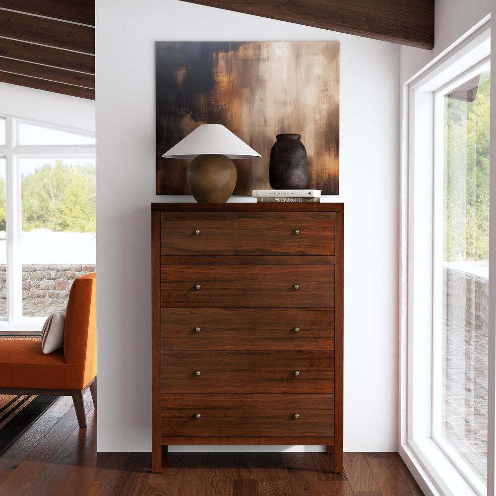 Butler Specialty Company Nora 5-Drawer Tall Dresser in Walnut, , large