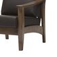 Baxton Studio Pierce Lounge Chair with Walnut Frame in Dark Brown, , large