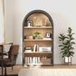 Hearth and Haven 4-Tier Arched Bookshelf in Black, , large