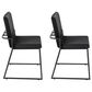 LumiSource Dutchess Side Chair with Black Velvet Cushion in Black (Set of 2), , large