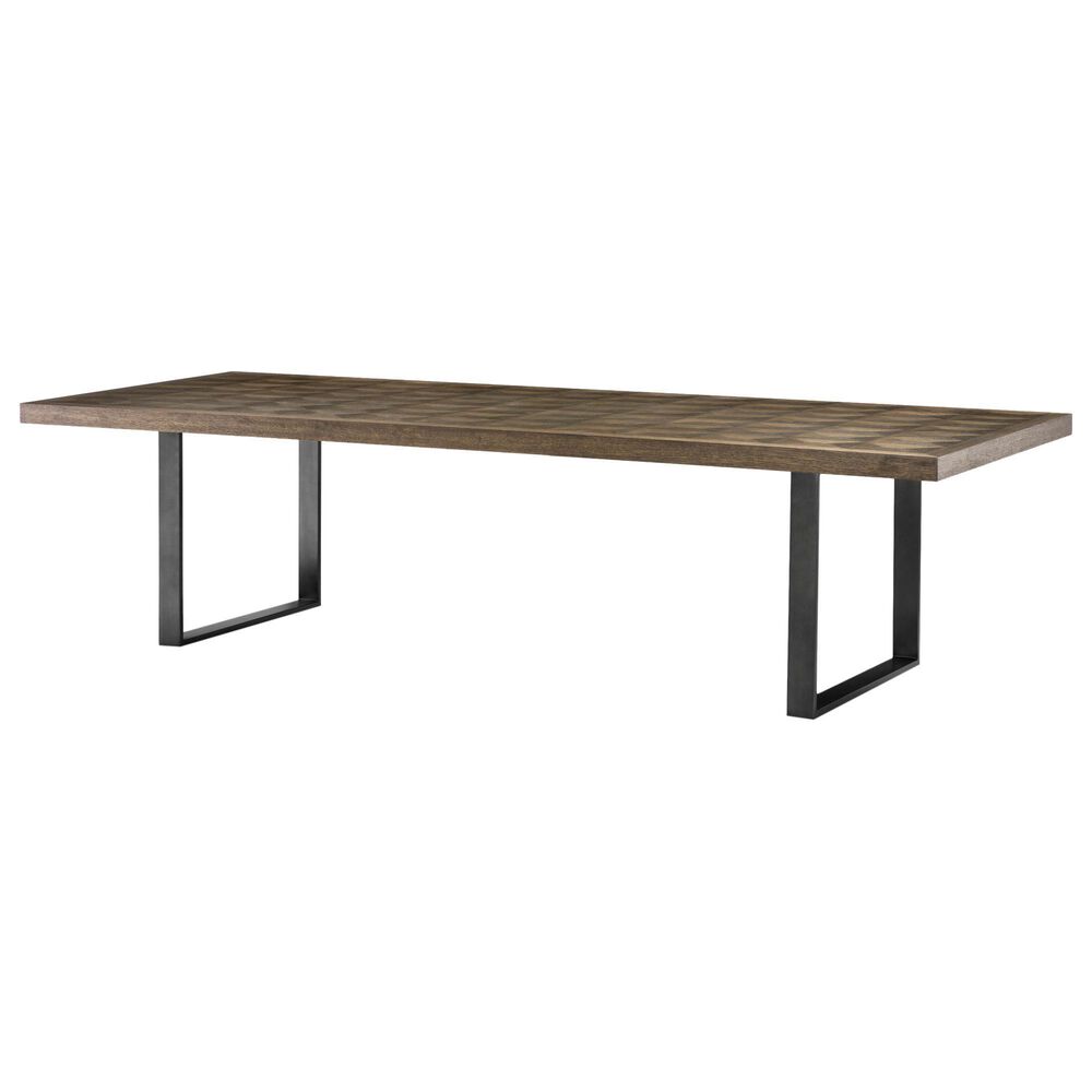 Eichholtz Gregorio Dining Table in Oak and Bronze, , large