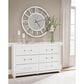 Ashley Maeling King Panel Bed with Dresser and Nightstand in Matte White, , large