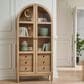 Wycliff Bay Arched Bookcase in Tan, , large