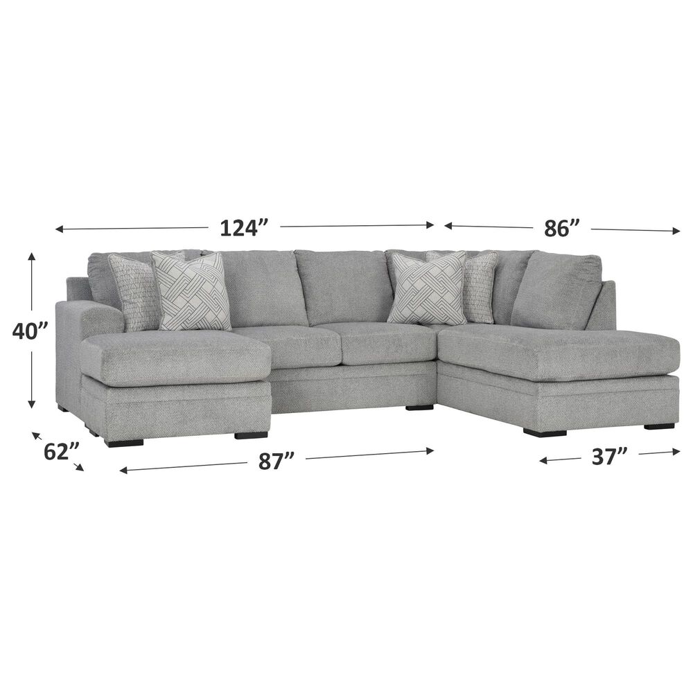 Ashley Casselbury 2-Piece Left Facing Sectional with Chaise in Cement, , large