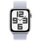 Apple Watch SE GPS 44mm Silver Aluminum Case with Blue Cloud Sport Loop, , large