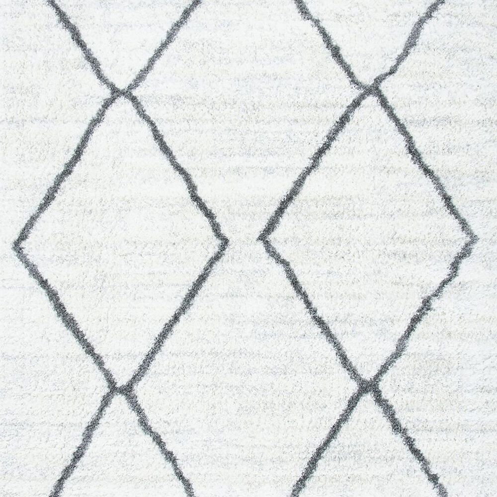 Safavieh August Shag AUG582A 2&#39;2&quot; x 9&#39; Ivory and Grey Runner, , large