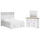 Ashley 3-Piece King Bedroom Set in White and Natural, , large