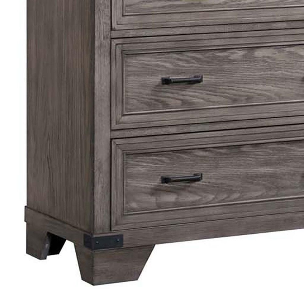Hawthorne Furniture Forge 6-Drawer Standard Chest in Wire Brushed Steel Gray, , large