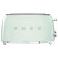 SMEG 4-Slice Retro Style Toaster in Pastel Green and Stainless Steel, , large