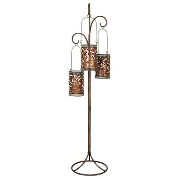Maple and Jade 67" Eclectic Lantern in Brass, , large