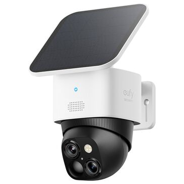 eufy SoloCam S340 Wireless Outdoor Security Camera with Dual Lens and Solar Panel in White, , large