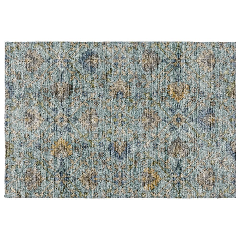 Dalyn Rug Company Silk Road Denim, Sky, Gray, Gold, Ivory and Fern 1"8" x 2"6" Area Rug, , large