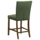 Coaster Paxton Counter Chair with Green Upholstery in Warm Brown, , large