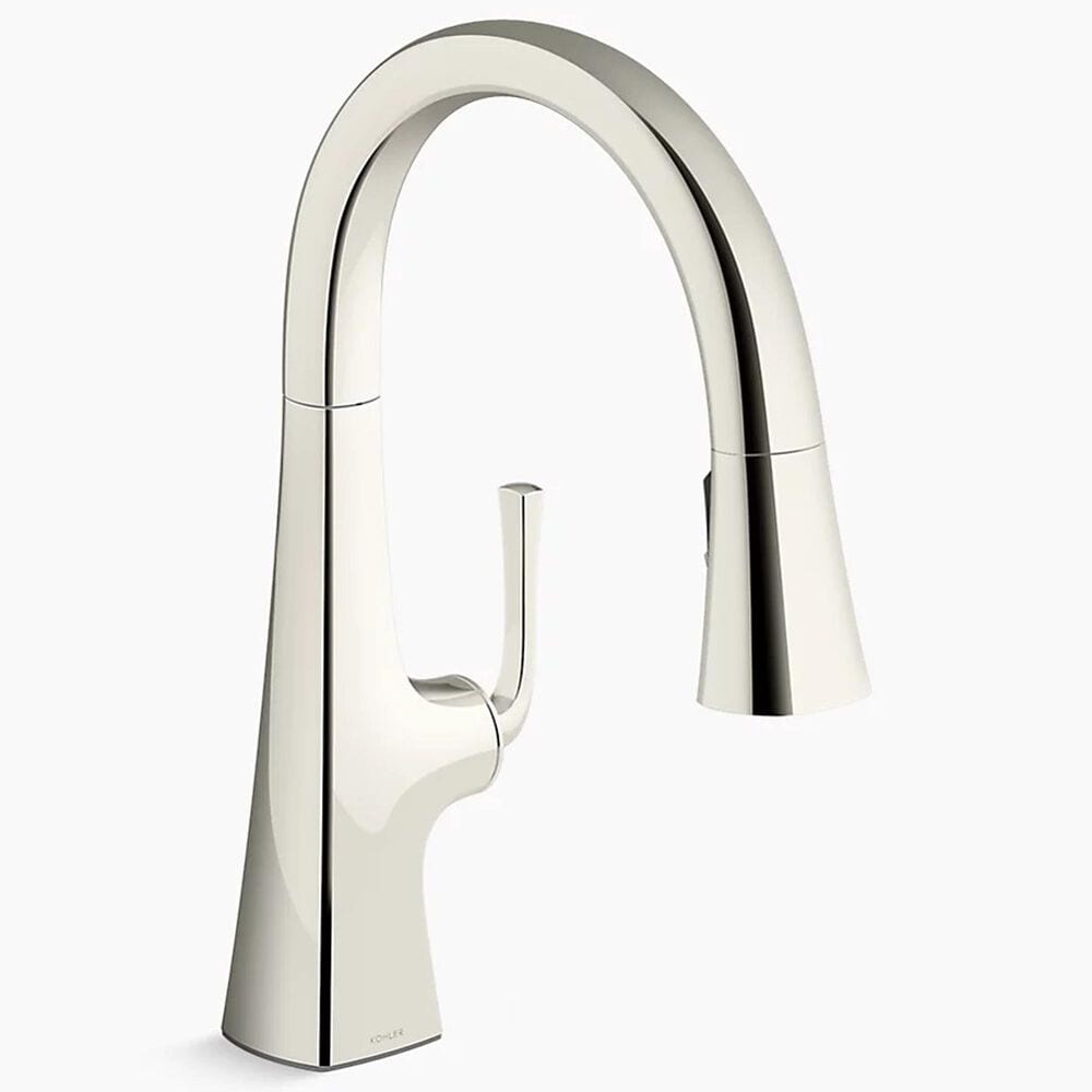 Kohler Graze Pull-Down Kitchen Sink Faucet in Vibrant Polished Nickel, , large