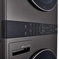 LG Single Unit Front Load LG WashTower with Center Control 4.5 Cu. Ft. Washer and 7.4 Cu. Ft. Gas Dryer in Black Stainless Steel, , large