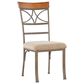 Linon Home Decor Hamilton Side Chair in Medium Cherry, Matte Pewter and Bronze, , large