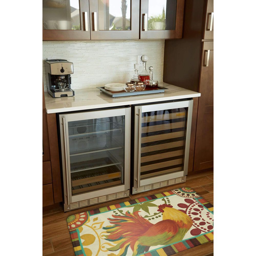 Karastan Dri-Pro Comfort Painted Spice Rooster 1&#39;6&quot; x 2&#39;6&quot; Multicolor Door Mat, , large