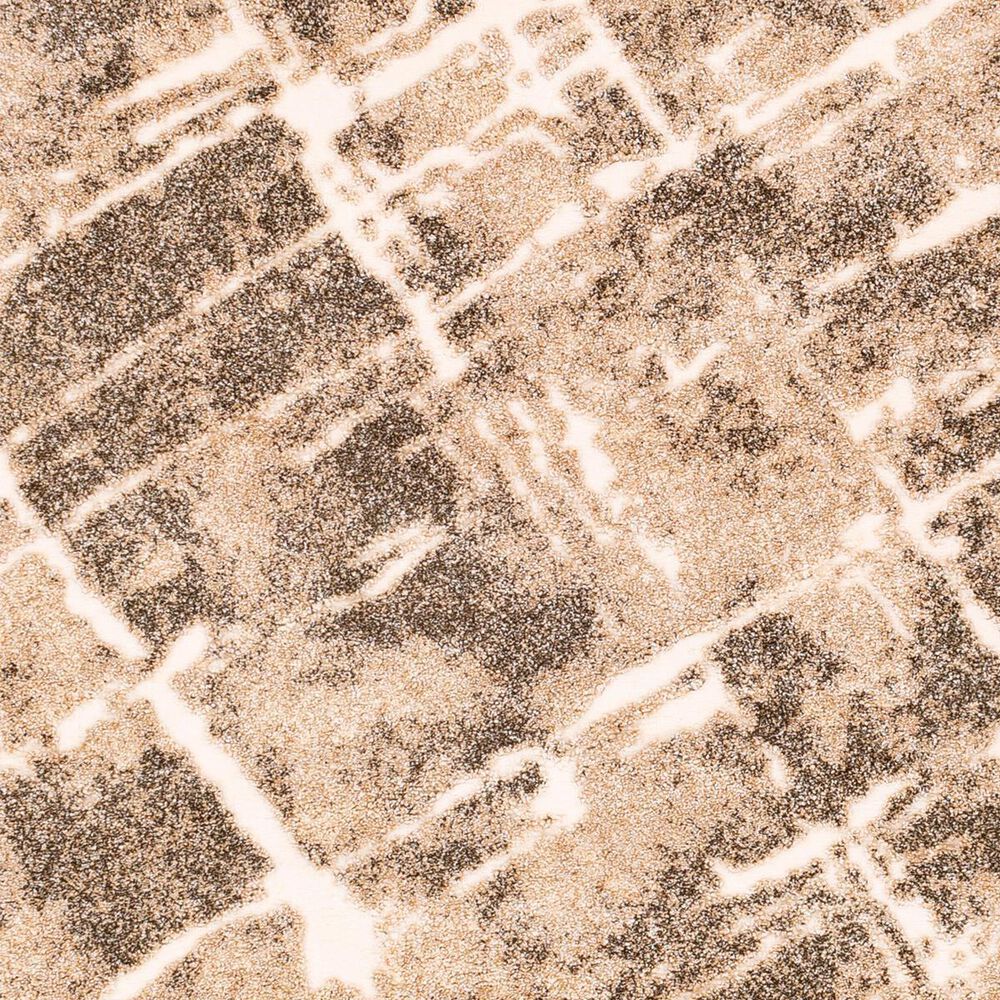 Surya Tuscany TUS-2300 White, Light Beige and Dark Brown 7&#39;10&quot; Square Area Rug, , large