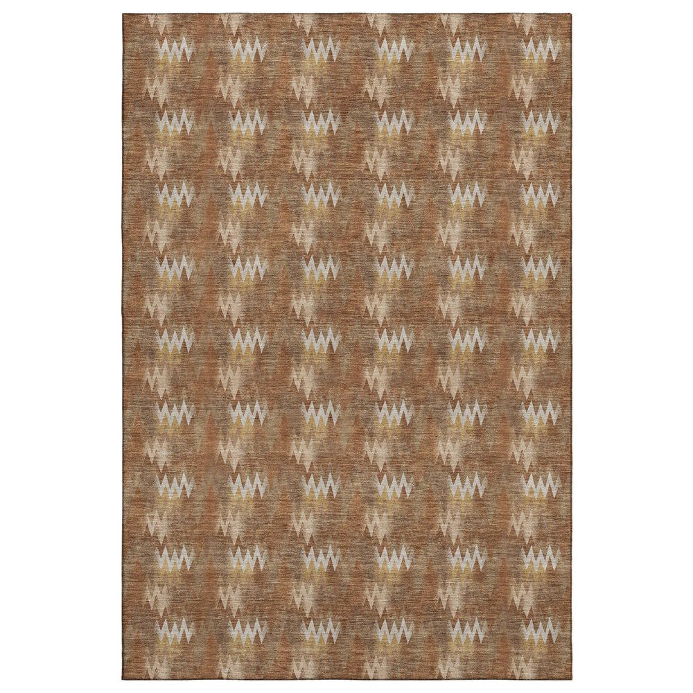Dalyn Rug Company Soft Essentials Chevron Paprika 9" x 12" Area Rug, , large