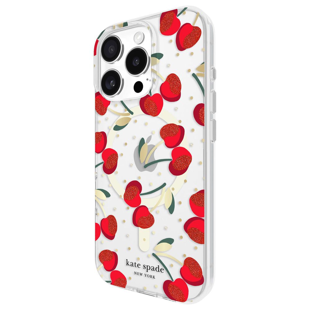Kate Spade Protective MagSafe Case for Apple iPhone 16 Pro in Cherry Dot, , large