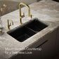 Kohler Cairn 33.5" Undermount Double-Bowl Kitchen Sink in Matte Black, , large
