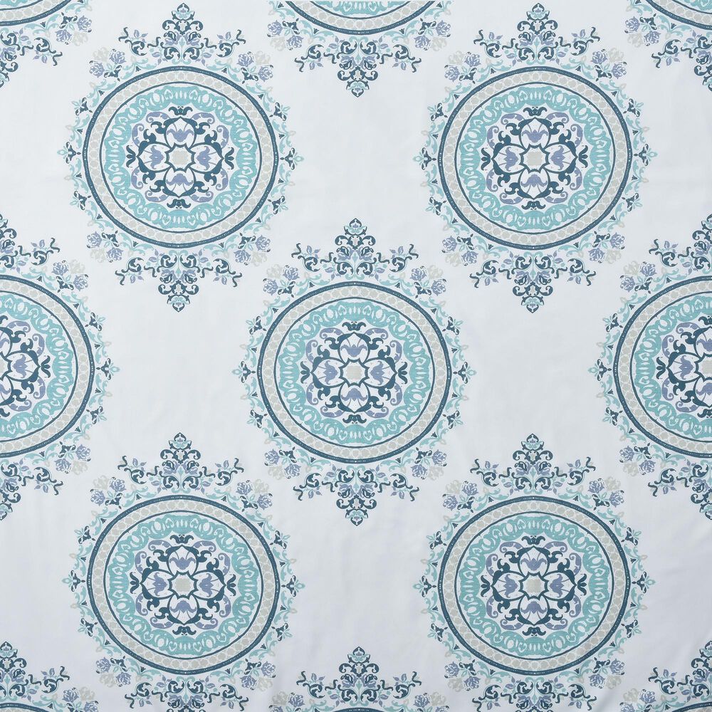 Royal Court Afton 4-Piece Queen Comforter Set in Blue and White, , large