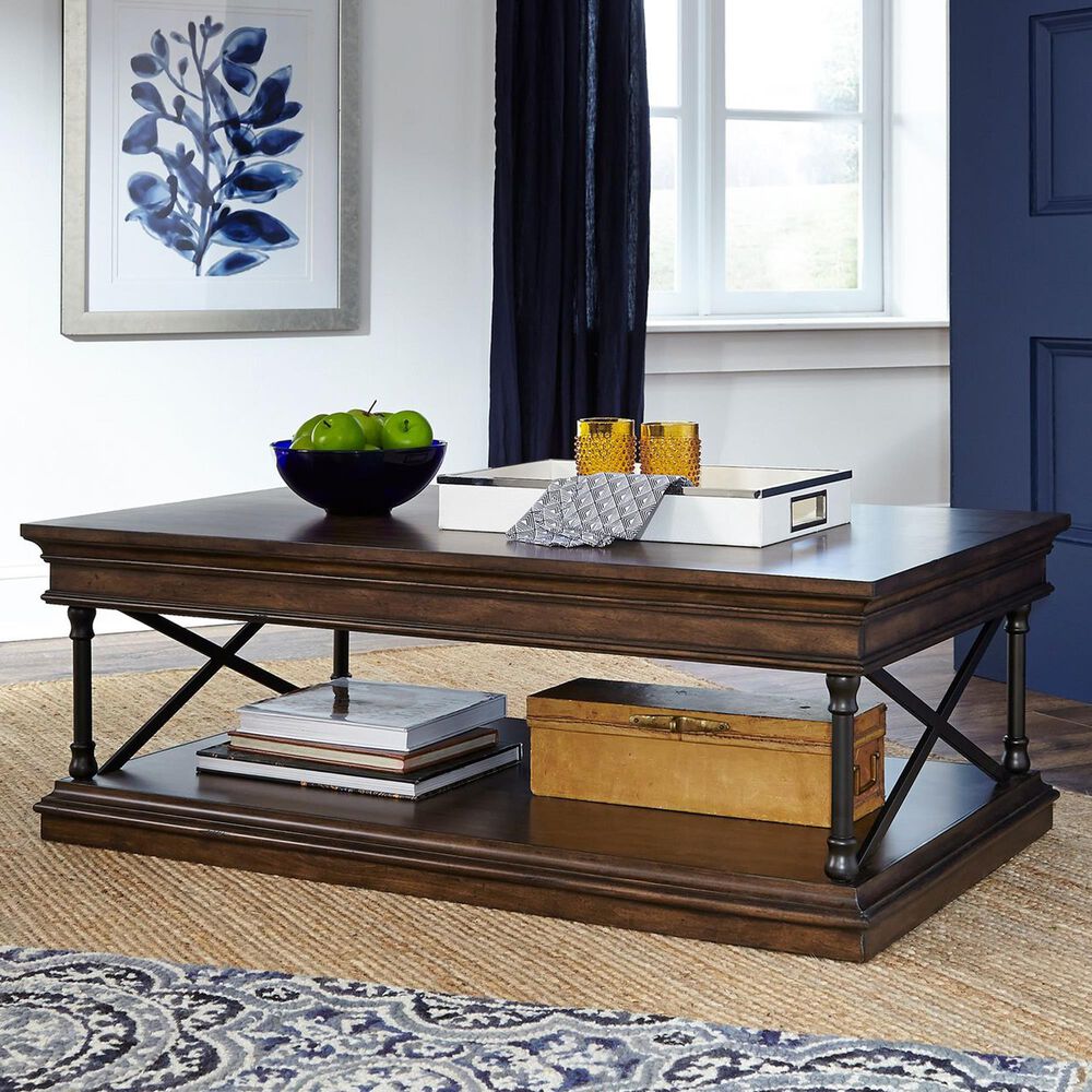 Belle Furnishings Tribeca Rectangular Cocktail Table in Cordovian Brown, , large