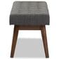 Baxton Studio Elia Bench in Dark Grey, , large