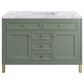 James Martin Vanities Chicago 48" Single Bathroom Vanity in Smokey Celadon with 3 cm Carrara White Marble Top and Rectangular Sink, , large