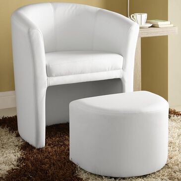 Modway Divulge Armchair and Ottoman in White, , large
