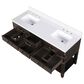 Lexora Home Norwalk 60" Double Bathroom Vanity in Brown Oak with White Quartz Top and Rectangular Sinks, , large