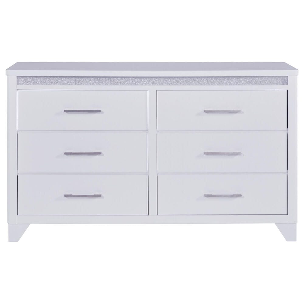 Ashley Jarlee 6-Drawer Dresser and Mirror in White, , large