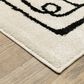ROW by Oriental Weavers Quinn QUI11 Beige and Black 7"10" x 10" Area Rug, , large