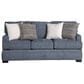 Overnight Sofa Fenno Stationary Queen Sleeper with Memory Foam in Chambray, , large