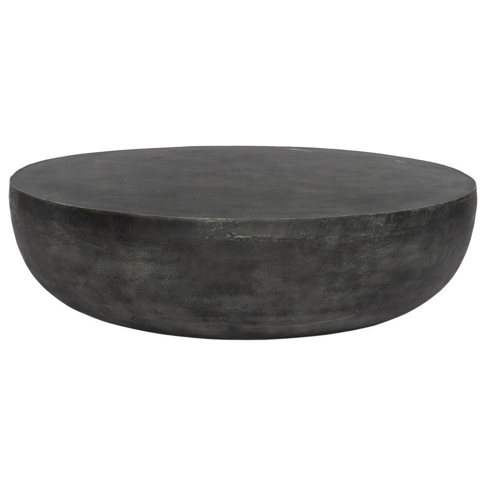 Four Hands Marlow Basil Round Coffee Table in Aged Grey, , large