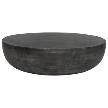 Four Hands Marlow Basil Round Coffee Table in Aged Grey, , large