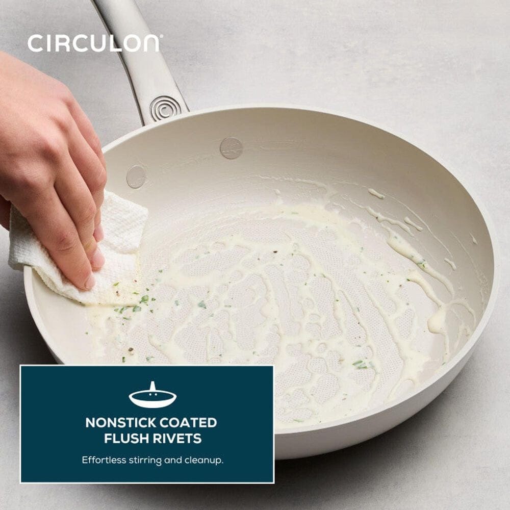 Circulon 2-Piece Ceramic Nonstick Skillet Set in Pearl White, , large